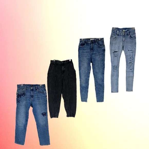 ๐ US SIZE 8 jeans bundles:Women's Jean Collection - Blue, Black, Gray - Picture 1 of 16